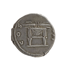 Denarius of Antoninus Pius (86–161; Roman emperor 138–161). Obverse: head of Antoninus Pius in a
