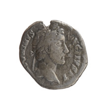 Denarius of Antoninus Pius (86–161; Roman emperor 138–161). Obverse: head of the emperor in a