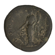 Sestertius, Hadrian (76–138; Roman emperor 117–138). Obverse: Bust of Hadrian with laurel wreath