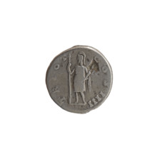 Denarius, Antoninus Pius (86–161; Roman emperor 138–161). Obverse: Head of Antoninus Pius in a