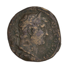 sestertius, Hadrian (76–138; Roman emperor 117–138), cornucopia, Felicitas (personification).