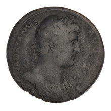 sestertius, Hadrian (76–138; Roman emperor 117–138); Obv.: Bust of Hadrian with laurel wreath