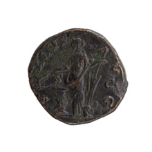 Dupondius, Antoninus Pius (86–161; Roman Emperor 138–161), issuer. Obverse: Head of Antoninus Pius