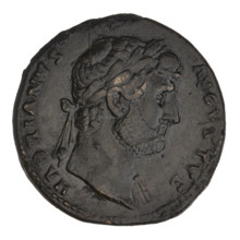 sestertius, Hadrian (76–138; Roman emperor 117–138); obverse: head of Hadrian in laurel wreath