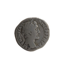 Denarius of Antoninus Pius (86–161; Roman emperor 138–161), 151–152. Obverse: Head of Antoninus