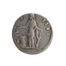 Denarius of Antoninus Pius (reign 138–161). Obverse: head of the emperor in a laurel wreath facing