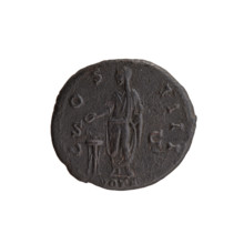 Antoninus Pius (86–161; Roman Emperor 138–161) — iconography: head of the emperor with a laurel