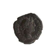 Denarius of Antoninus Pius (reigned 138–161 CE). Obverse: Head of Antoninus Pius in a laurel wreath