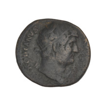 dupondius, Hadrian (76–138; Roman emperor 117–138); Obv.: head of Hadrian in radiant crown facing