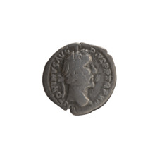 Denarius of Antoninus Pius (86–161; Roman emperor 138–161). Obverse: Head of Antoninus Pius in a