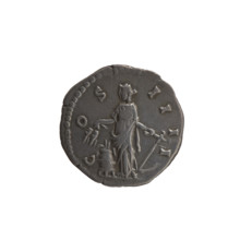 Denarius, Antoninus Pius (86–161; Roman emperor 138–161), issuer: Annona (personification). Head of
