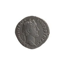Denarius of Antoninus Pius (86–161; Roman emperor 138–161), 148–149. Obverse: head of the emperor