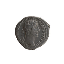 Denarius, Antoninus Pius (86–161; Roman emperor 138–161) — obverse: head of Antoninus Pius with