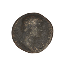 Hadrian (76–138; Roman emperor 117–138). Obverse: head of Hadrian in laurel wreath facing right;