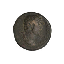 Hadrian (76–138; Roman emperor 117–138). Coin (Roman Empire, 134–138, Rome). Obverse: head of