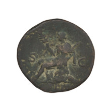 Hadrian (76–138; Roman emperor 117–138). Obverse: head of Hadrian in laurel wreath facing right;