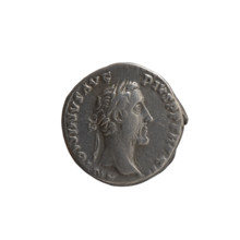 Denarius of Antoninus Pius (86–161; Roman emperor 138–161), c. 148–149. Obverse: Head of Antoninus
