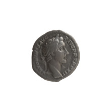 Denarius, Antoninus Pius (86–161; Roman emperor 138–161). Obverse: head of Antoninus Pius in a