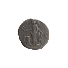 Denarius, Antoninus Pius (86–161; Roman emperor 138–161). Obverse: head of Antoninus Pius in a