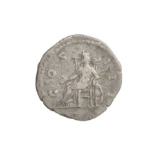 Denarius of Hadrian (76–138; Roman emperor 117–138). Obverse: head of Hadrian in laurel wreath