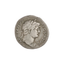 Denarius, Hadrian (76–138; Roman emperor 117–138). Obverse: head of Hadrian in laurel wreath facing