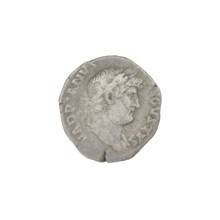 Denarius, Hadrian (76–138; Roman emperor 117–138); obverse: head of Hadrian in laurel wreath facing
