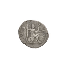 Denarius of Hadrian (76–138 CE), Roman emperor 117–138 CE. Obverse: head of Hadrian in laurel