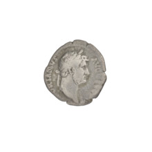 Denarius, Hadrian (76–138; Roman emperor 117–138). Obverse: head of Hadrian in laurel wreath facing