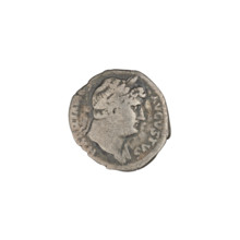Denarius, Hadrian (76–138; Roman emperor 117–138). Obverse: head of Hadrian in laurel wreath facing