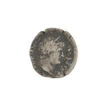 Denarius of Hadrian (76–138; Roman emperor 117–138). Obverse: head of Hadrian in laurel wreath