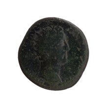 Dupondius; Antoninus Pius (86–161; Roman emperor 138–161), issuer; obverse: head of Antoninus Pius