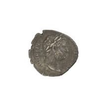 Denarius, Hadrian (76–138; Roman emperor 117–138). Obverse: head of Hadrian in laurel wreath facing