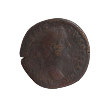 Dupondius, Antoninus Pius (86–161; Roman emperor 138–161), issuer: Antoninus Pius — obverse: head