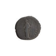 Denarius of Antoninus Pius (reigned 138–161 AD). Obverse: bare-headed bust of Antoninus Pius right,