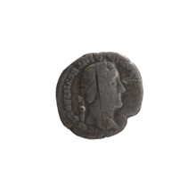 Denarius of Antoninus Pius (86–161; Roman Emperor 138–161). Obverse: Head of Antoninus Pius in a