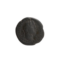 Denarius of Antoninus Pius (86–161; Roman emperor 138–161). Obverse: head of the emperor in a