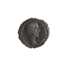 Denarius, Antoninus Pius (86–161; Roman emperor 138–161), issuer. Obverse: Head of Antoninus Pius