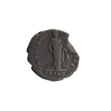 Denarius of Antoninus Pius (86–161; Roman emperor 138–161). Obverse: head of the emperor in a