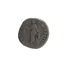Denarius of Antoninus Pius (86–161; Roman emperor 138–161), struck 151–152, Rome. Obverse: head of
