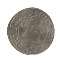 Gdansk grosz, Sigismund I the Old (King of Poland; 1506–1548). Polish coin, Jagiellonian dynasty.