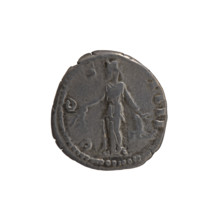 Denarius of Antoninus Pius (86–161; Roman emperor 138–161). Obverse: head of Antoninus Pius in a