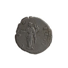 Denarius of Antoninus Pius (86–161; Roman emperor 138–161). Obverse: head of Antoninus Pius in a