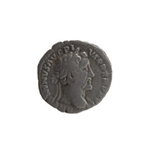 Denarius of Antoninus Pius (86–161; Roman emperor 138–161). Obverse: Head of Antoninus Pius in a