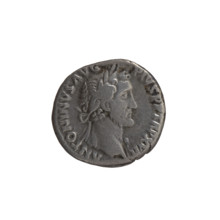 Denarius, Antoninus Pius (86–161; Roman emperor 138–161). Obverse: Head of Antoninus Pius in a