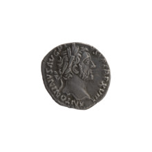 Denarius, Antoninus Pius (86–161; Roman emperor 138–161). Obverse: head of Antoninus Pius in a