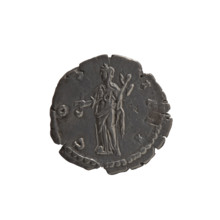 Denarius of Antoninus Pius (86–161; Roman emperor 138–161). Obverse: Head of Antoninus Pius in a
