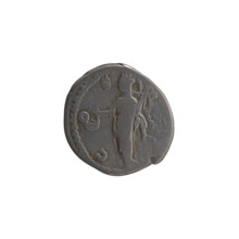 Denarius of Antoninus Pius (86–161; Roman emperor 138–161), 153–154. Obverse: head of the emperor
