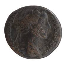 Antoninus Pius (86–161; Roman Emperor 138–161), issuer. Obverse: head of the emperor in a laurel