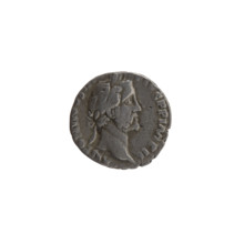 Denarius, Antoninus Pius (86–161; Roman emperor 138–161) — obverse: head of the emperor in a laurel