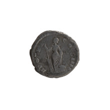 Denarius of Antoninus Pius (86–161; Roman emperor 138–161). Obverse: head of the emperor in a